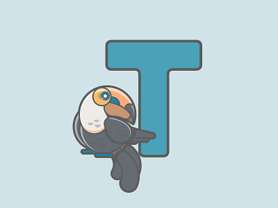 T is for... abc illustration t tucan wip