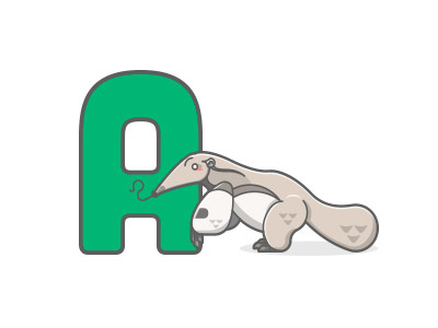 A is for... a abc ant anteater illustration wip