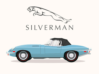 1969 Jaguar Silverman 1969 art car ccgc coffee comedians in cars getting coffee illustration jaguar sarah silverman seinfeld