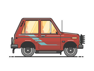 Adventure Mobile adventure mobile car hatchback illustration new poler