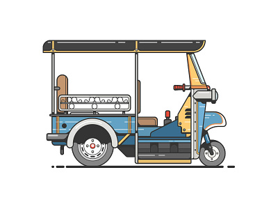 Tuk Tuk adventure adventure mobile art car illustration poler travel truck tuk tuk