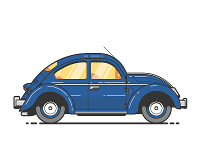 Blue Bug bug coffee comedians comedians in cars illustration larry david vw