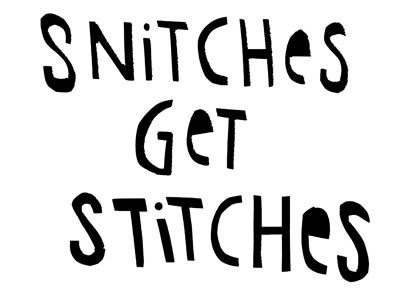 Snitches cut paper snitches stitches