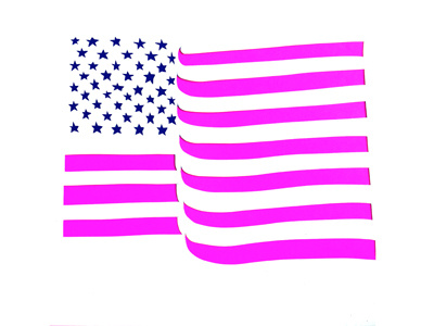 merica america cutpaper flag pink stars stripes