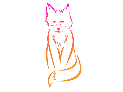 fox animal challenge cut paper design fox illustration orange spirit animal