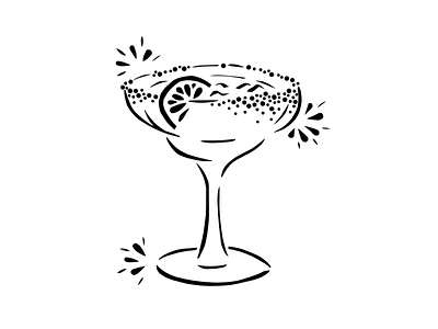 Margarita challenge cut paper design drink illustration lime margarita summer