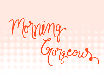 morning gorgeous cursive cut paper gorgeous gradient lettering morning ombre pink
