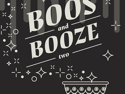 Boos & Booze boo booze challenge design halloween halloween design illustration lettering pattern sparkle spooky type typography