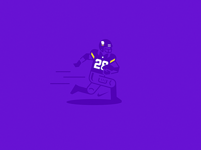 Adrian Peterson ap fantasy football illustration killer nfl nike purple sports vikings yellow
