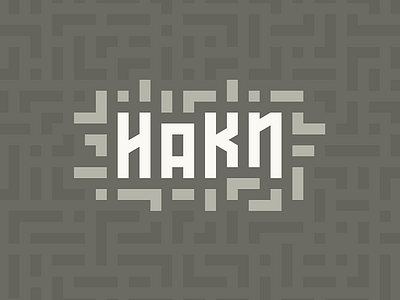 HAKN logo pattern typography