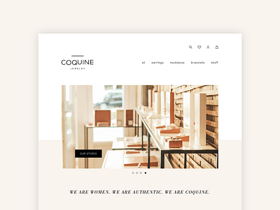 Coquine Website Redesign coquine coquine jewelry design jewellery jewelry redesign web webdesign website