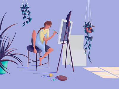 PURPLE NOON 2d art art direction artist artwork background brush challenge coffeecolors daily designer digital art draw dribbble