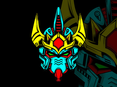 Atlantian Gundam artwork atlantian atlantis clothing design draw giant robot gundam gundam flat illustration gundam head gundam mecha gundam vector japan mecha head mecha illustration tshirtdesign