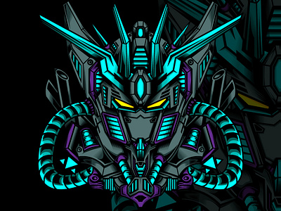 Prime Gundam apparel design autobot clothing design gundam illustration iron machine mecha head metal metalic movie optimus poster prime print robot head sticker design transformers tshirtdesign war machine