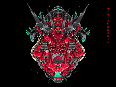 Barbatos Rexvolution anime apparel artwork artworkforsale barbatos clothing design custom illustration flower logo guardian gundam illustration japanese art machine mecha ornament ornaments red robot tshirtdesign vector