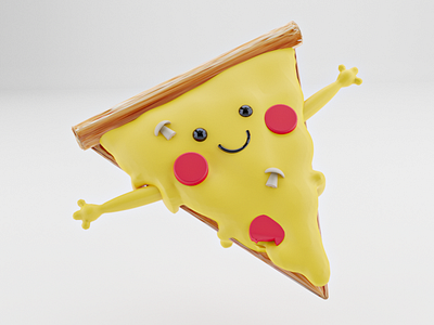 Happy Pizza Needs a Hug! 3d 3d character 3dcharacter