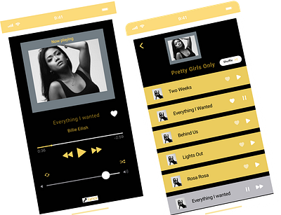 Music player app branding design ui ux website