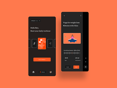 Fitness App daily 100 challenge design fitness app gym app illustration ui design workout app