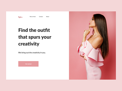 Nylah's Fashion Store branding dailyui fashion icon landing page logo typography ui web web design