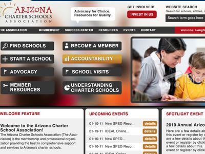 Arizona Charter School Association charter schools education user experience website design websites