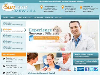 Sun Coast Dental - Client Revisions dental user experience website websites