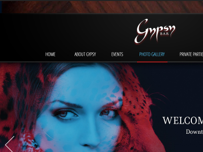 Gypsy Bar bar restaurant ux website wordpress