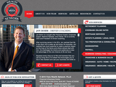 Vista Wealth Network Website business websites wordpress