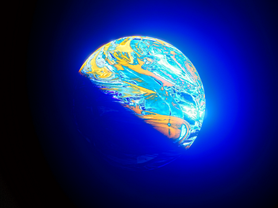 The Planet 3d blue earth planet space