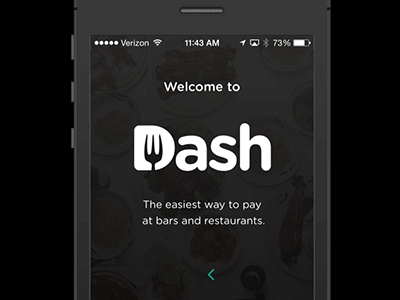 Dash Walkthrough app black clean flat green ios iphone phone restaurants ui ux walkthrough