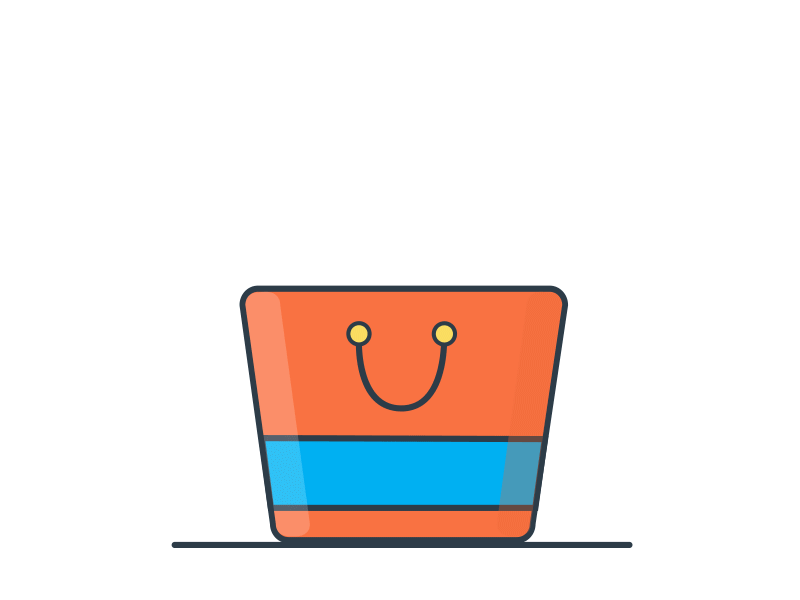 Sushi Jump delivery food ios empty state empty cart blue orange illustration jump sushi animation gif