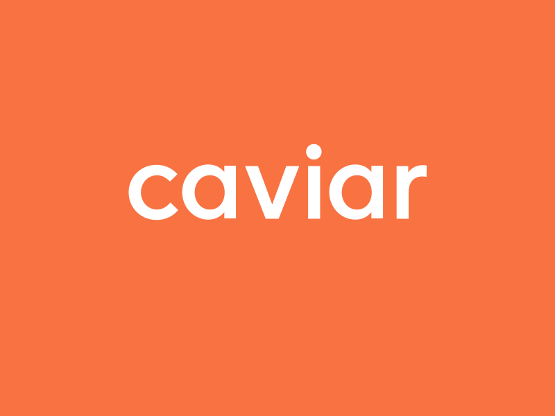 Caviar Logo Animation animation delivery food gif logo logotype looping orange pickup