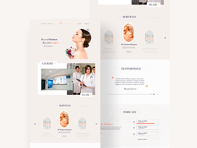 Priveé Clinic UI personal web concept clinicui cute sketch spa spa web web web spa