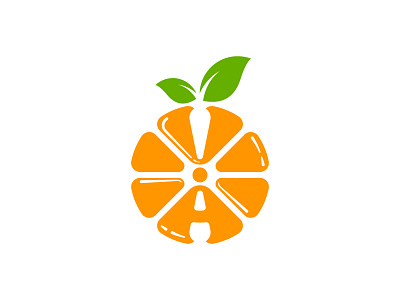 A and V in Oranges Logo av beverage creative fruit graphic design health letter logo orange va