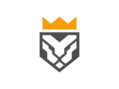 Shield Lion Crown Logo