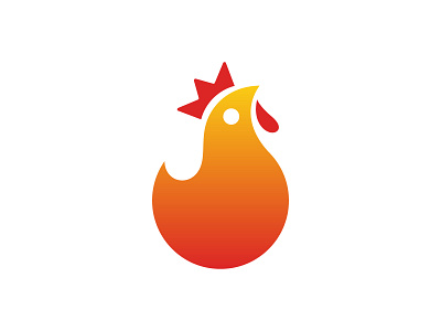 Hot Rooster Crown Logo animal branding business chicken company creative crown design fire food graphic design hot illustration logo pictorial rooster vector
