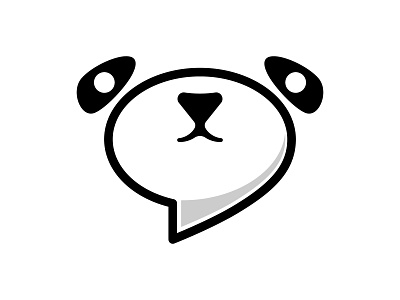 Panda Chat Logo animal app application branding business chat communication company design graphic design head icon illustration logo message panda technology vector