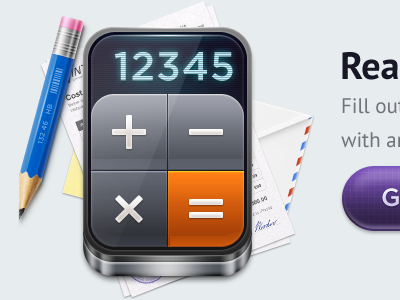 "Get a Quote" teaser calculator icon iphone quote teaser