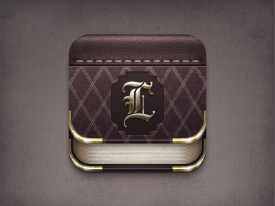 Libra Icon book gold icon ios iphone leather