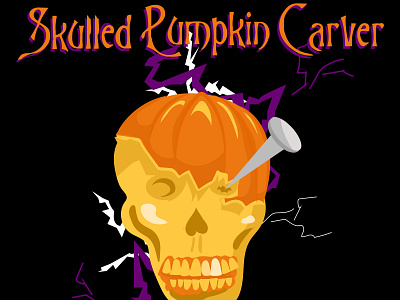 Halloween Special design!! Pumpkin Carver!! design fun funky halloween illustration puns skull spooky