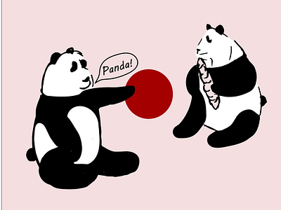 Panda!! Pun animals creative design food food pun funky illustration logo puns witty