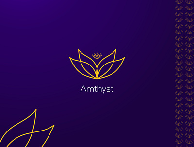 Amethyst brand design branding flat icon identity branding logo logo design logo logodesign branding minimal typography