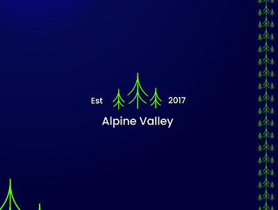 Alpine Valley app brand design brand identity branding design flat icon identity branding logo design minimal
