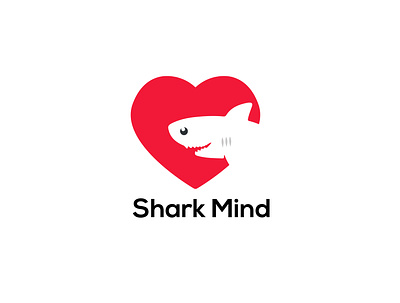 Shark Mind brand design brand identity branding design flat illustration logo design minimal typography web
