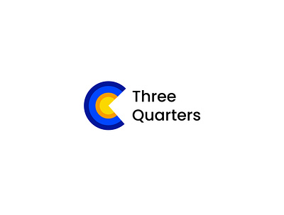 Three Quarters brand design brand identity branding design flat identity branding logo logo design minimal typography