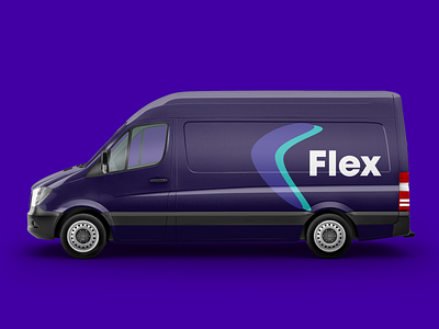 Flex Vehicle Wrap brand design brand identity branding design flat identity branding logo logo design minimal typography vehicle vehicle wrap wrap