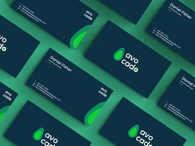 Business Card Design - Avo Cado avocado brand design brand identity branding branding design business card design flat identity branding identity design logo logo design minimal minimalist minimalist logo minimalistic typography