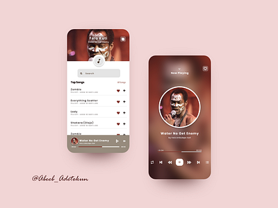 Music Player Redesigned app dailyui design figma icon minimal ui ux xd design
