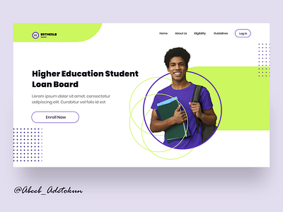 Student Loan Landing page Design app dailyui design flat minimal ui ux web website xd design