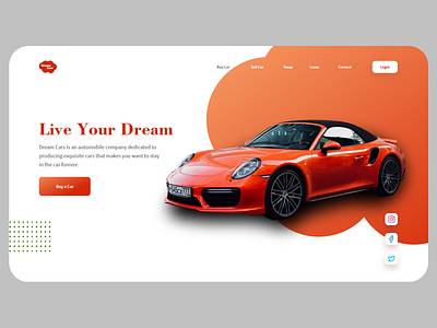 Landing Page Car Light dailyui design minimal ui ux web website xd design