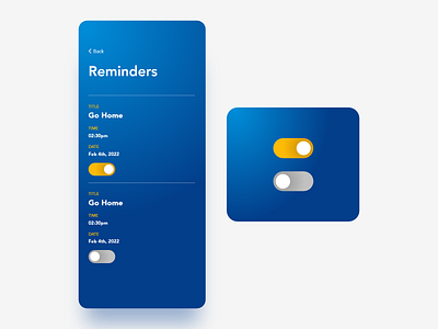 On/off switch app dailyui design minimal ui ux xd design